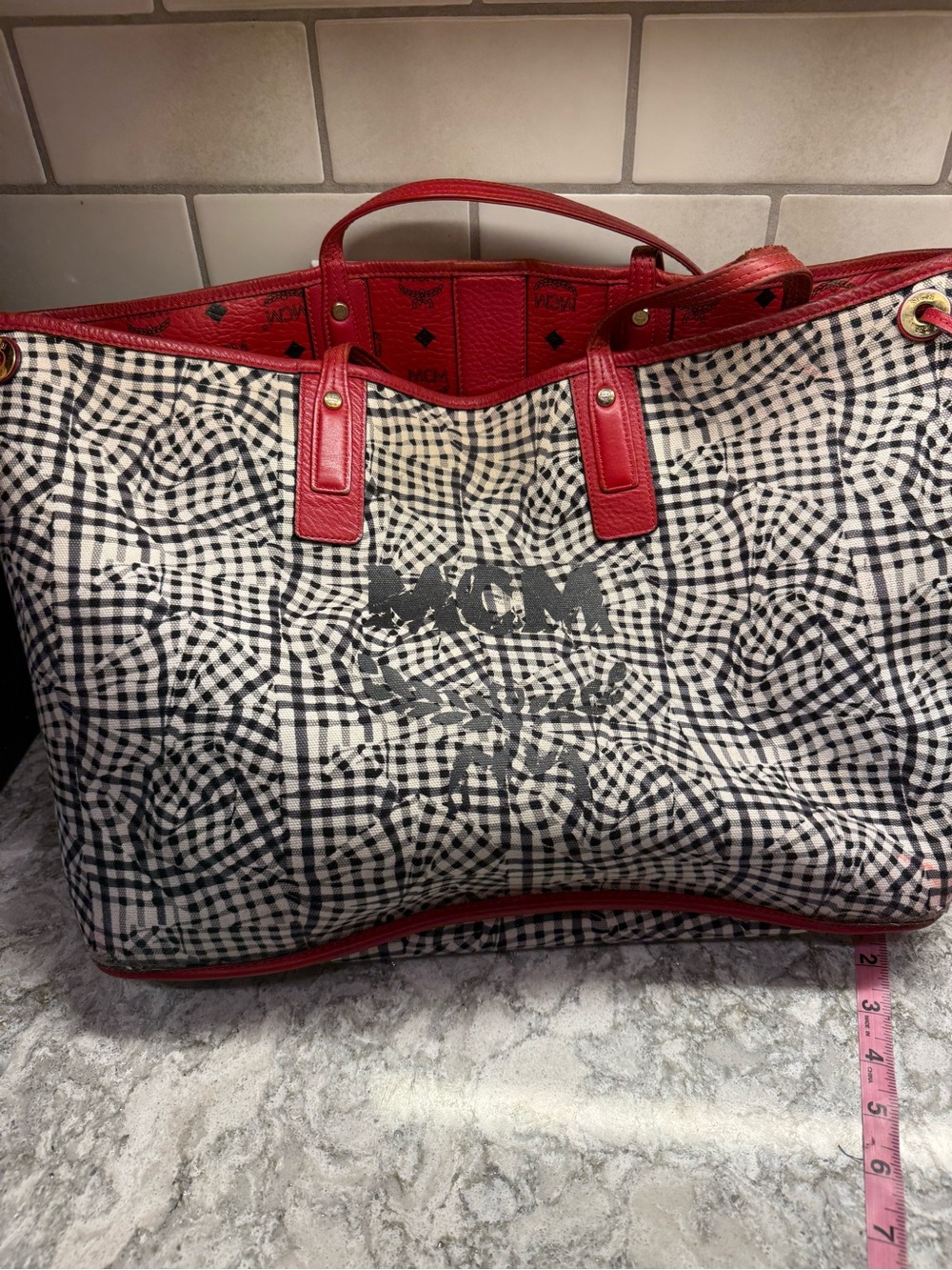 MCM Visetos Liz Reversible Shopper Tote - Picture 11 of 16